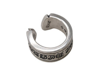 画像をギャラリービューアに読み込む, CHROME HEARTS クロムハーツ ラージ スクロース ラベル リング 14号 重量約15.1g シルバー925 美品 中古 4b001502 