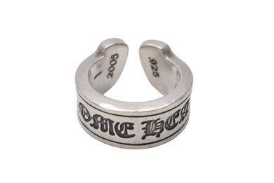 CHROME HEARTS クロムハーツ ラージ スクロース ラベル リング 13.5号 重量約16.8g シルバー925 美品 中古 4b001503 