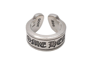 CHROME HEARTS クロムハーツ ラージ スクロース ラベル リング 13.5号 重量約16.8g シルバー925 美品 中古 4b001503 