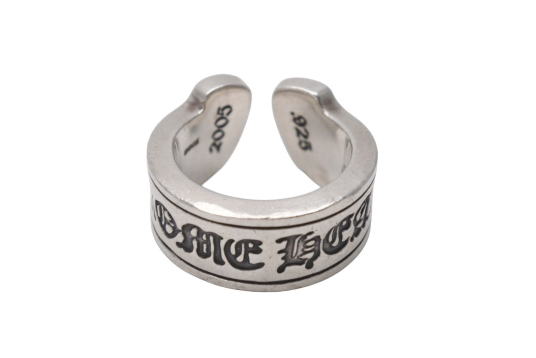 CHROME HEARTS クロムハーツ ラージ スクロース ラベル リング 13.5号 重量約16.8g シルバー925 美品 中古 4b001503 