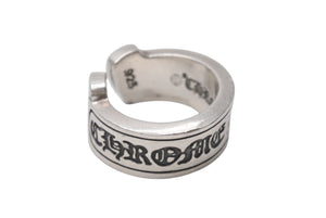 CHROME HEARTS クロムハーツ ラージ スクロース ラベル リング 13.5号 重量約16.8g シルバー925 美品 中古 4b001503 