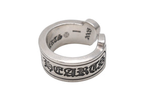 CHROME HEARTS クロムハーツ ラージ スクロース ラベル リング 13.5号 重量約16.8g シルバー925 美品 中古 4b001503 