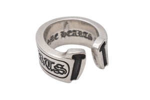 CHROME HEARTS クロムハーツ ラージ スクロース ラベル リング 13.5号 重量約16.8g シルバー925 美品 中古 4b001503 