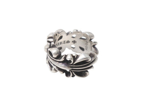 CHROME HEARTS クロムハーツ ダブルフローラルクロスリング 指輪 サイズ19号 重量約15.6g シルバー925 美品 中古 4c001507 