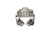 画像をギャラリービューアに読み込む, CHROME HEARTS クロムハーツ ダブルフローラルクロスリング 指輪 サイズ19号 重量約15.6g シルバー925 美品 中古 4c001507 