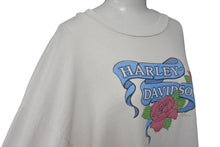 Load image into Gallery viewer, HARLEY DAVIDSON ハーレーダビッドソン VINTAGE ヴィンテージ ローズ ロゴ 長袖Ｔシャツ ホワイト 1992年 薔薇 サイズXL 美品 中古 4b001524