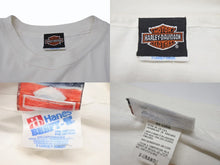 Load image into Gallery viewer, HARLEY DAVIDSON ハーレーダビッドソン VINTAGE ヴィンテージ ローズ ロゴ 長袖Ｔシャツ ホワイト 1992年 薔薇 サイズXL 美品 中古 4b001524