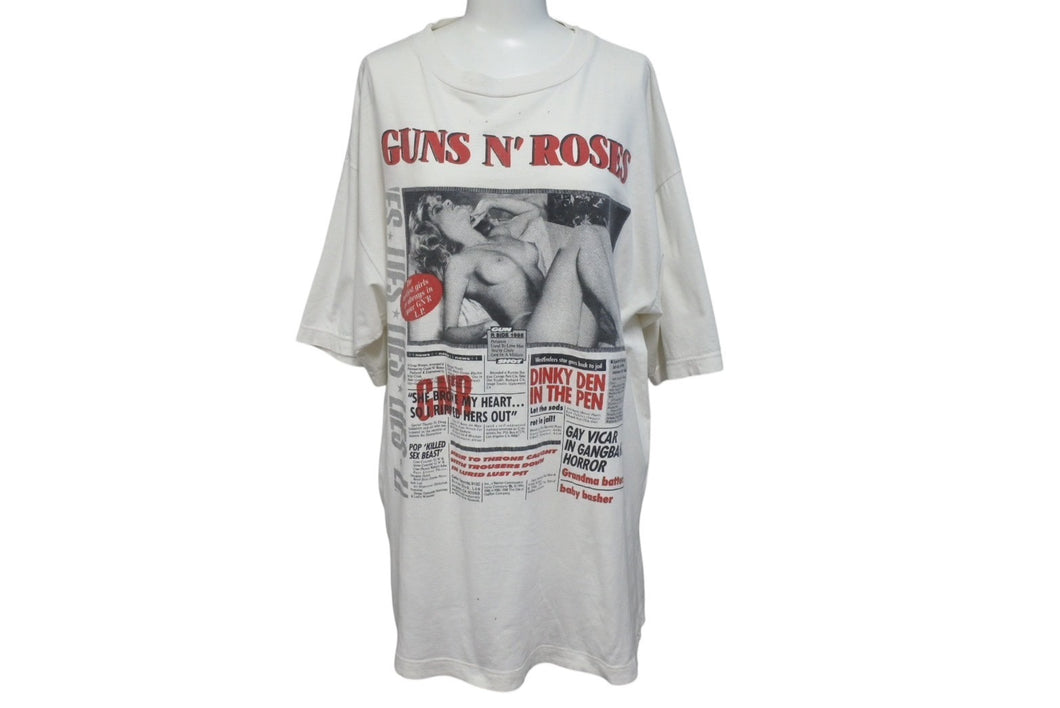VINTAGE ヴィンテージ 80's GUNS N' ROSSES ガンズアンドローゼス Live ?!*@ Like A Suicide 半袖Tシャツ 美品 中古 4b001536 