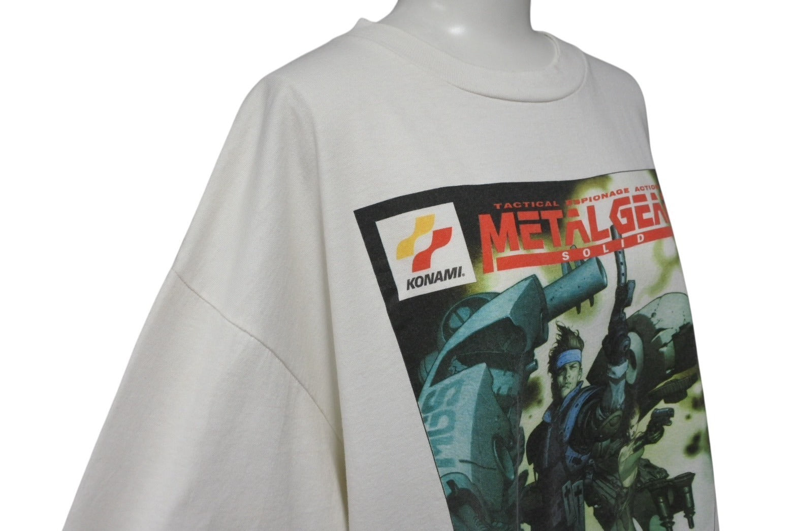 90s USA古着 メタルギアソリッド 白 Tシャツ コナミ vintage レア 90s Metal Gear Solid メタルギアソリッド Tシャツ 白