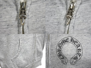CHROME HEARTS クロムハーツ MATTY BOY マッティボーイ ジップアップフーディー パーカー サイズS ホースシュー グレー 良品 中古 4b001580
