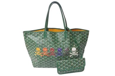 GOYARD ゴヤール × MASTERMIND マスターマインド サンルイPM トートバッグ No.091 LOVELESS限定 ラブレス グリーン 美品 中古 4b001589