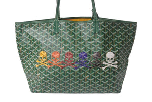 GOYARD ゴヤール × MASTERMIND マスターマインド サンルイPM トートバッグ No.091 LOVELESS限定 ラブレス グリーン 美品 中古 4b001589