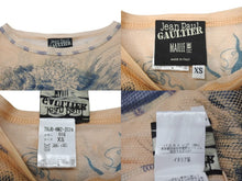 画像をギャラリービューアに読み込む, JEAN PAUL GAULTIER MAILLE FEMME ジャン ポール ゴルチェ マイユファム パワーネット 長袖 トップス シアー タトゥー柄 サイズXS 美品 中古 4b001597 
