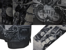 Load image into Gallery viewer, JEAN PAUL GAULTIER CLASSIQUE ジャンポールゴルチェ クラシック 中世柄 ジョーゼットブラウス シャツ ブラック サイズ40 美品 中古 4b001600