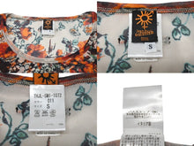 Load image into Gallery viewer, JEAN PAUL GAULTIER SOLEIL ジャンポールゴルチェ ソレイユ パワーネット 長袖トップス シアー 総柄 サイズS オレンジ 美品 中古 4b001603
