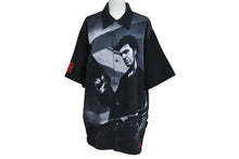Load image into Gallery viewer, SCARFACE スカーフェイス 両面プリントオープンカラーシャツ アルパチーノ トニーモンタナ ブラック ホワイト サイズM 美品 中古 4b001606