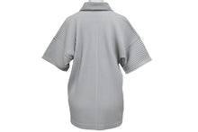Load image into Gallery viewer, HOMME PLISSE ISSEY MIYAKE オムプリッセ イッセイミヤケ プリーツスキッパーシャツ HP55JM330 サイズ2 グレー 美品 中古 4b001612