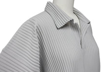 Load image into Gallery viewer, HOMME PLISSE ISSEY MIYAKE オムプリッセ イッセイミヤケ プリーツスキッパーシャツ HP55JM330 サイズ2 グレー 美品 中古 4b001612