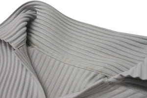 HOMME PLISSE ISSEY MIYAKE オムプリッセ イッセイミヤケ プリーツスキッパーシャツ HP55JM330 サイズ2 グレー 美品 中古 4b001612