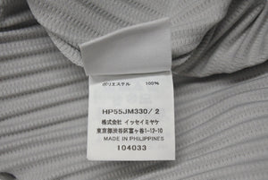 HOMME PLISSE ISSEY MIYAKE オムプリッセ イッセイミヤケ プリーツスキッパーシャツ HP55JM330 サイズ2 グレー 美品 中古 4b001612