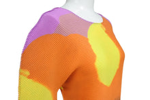 Load image into Gallery viewer, 新品同様 me ISSEY MIYAKE ミー イッセイミヤケ ライトエフェクト プリーツ カットソー マルチカラー ポリエステル MI43FJ762 サイズF 中古 4b001619