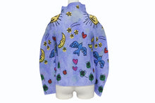 Load image into Gallery viewer, 極美品 me ISSEY MIYAKE ミー イッセイミヤケ GOOD DAY EVERYDAY 長袖トップス MI51FJ631 フリーサイズ プリーツ ハイネック ブルー 中古 4b001620
