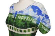 Load image into Gallery viewer, 極美品 me ISSEY MIYAKE ミー イッセイミヤケ 丸首半袖トップス MI51FK406 フリーサイズ プリーツ ハリウッド 総柄 中古 4b001621
