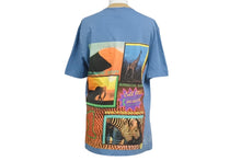 Load image into Gallery viewer, DOLCE&amp;GABBANA ドルチェアンドガッバーナ Vネック半袖Tシャツ サイズ36 GOLDEN SAFARI マルチプリント ブルー 美品 中古 4b001622