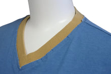 Load image into Gallery viewer, DOLCE&amp;GABBANA ドルチェアンドガッバーナ Vネック半袖Tシャツ サイズ36 GOLDEN SAFARI マルチプリント ブルー 美品 中古 4b001622