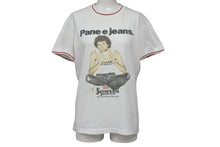 Load image into Gallery viewer, DOLCE&amp;GABBANA ドルチェアンドガッバーナ 半袖リンガーTシャツ サイズXS Pane e jeans フォトプリント ホワイト 美品 中古 4b001626