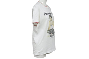 DOLCE&GABBANA ドルチェアンドガッバーナ 半袖リンガーTシャツ サイズXS Pane e jeans フォトプリント ホワイト 美品 中古 4b001626