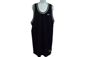 NIKE ナイキ スウッシュ ノースリーブ ゲームシャツ タンクトップ メッシュ サイズM ブラック ホワイト 美品 中古 4b001631