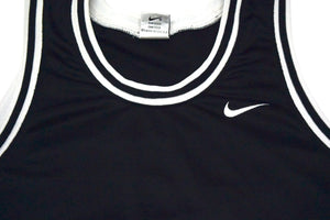 NIKE ナイキ スウッシュ ノースリーブ ゲームシャツ タンクトップ メッシュ サイズM ブラック ホワイト 美品 中古 4b001631