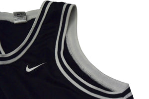 NIKE ナイキ スウッシュ ノースリーブ ゲームシャツ タンクトップ メッシュ サイズM ブラック ホワイト 美品 中古 4b001631