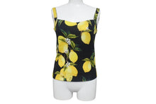 Load image into Gallery viewer, 極美品 DOLCE&amp;GABBANA ドルチェアンドガッバーナ キャミソール FN907K サイズ36 カシミヤ シルク ボタニカル レモン 総柄 中古 4b001658