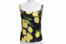 Load image into Gallery viewer, 極美品 DOLCE&amp;GABBANA ドルチェアンドガッバーナ キャミソール FN907K サイズ36 カシミヤ シルク ボタニカル レモン 総柄 中古 4b001658