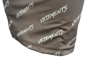 VETEMENTS ヴェトモン ワンピース ロゴ トップス イタリア製 ポリアミド エラスタン ブラウン サイズS 美品 中古 4b001660