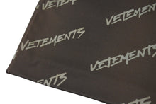 Load image into Gallery viewer, VETEMENTS ヴェトモン ワンピース ロゴ トップス イタリア製 ポリアミド エラスタン ブラウン サイズS 美品 中古 4b001660