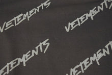 Load image into Gallery viewer, VETEMENTS ヴェトモン ワンピース ロゴ トップス イタリア製 ポリアミド エラスタン ブラウン サイズS 美品 中古 4b001660