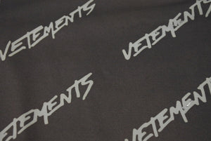 VETEMENTS ヴェトモン ワンピース ロゴ トップス イタリア製 ポリアミド エラスタン ブラウン サイズS 美品 中古 4b001660