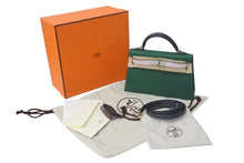 Load image into Gallery viewer, 楽天Shopify商品名取込用 新品未使用 HERMES エルメス ミニケリー２ ハンドバッグ 2WAY トリコロール エプソン W刻 シルバー金具 外縫い 2024年 中古 4b001668