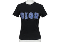 Load image into Gallery viewer, 極美品 ChristianDior クリスチャンディオール 半袖Tシャツ 3P16155024 サイズ38 デニムロゴ プリント ブラック 中古 4b001674