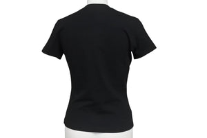 極美品 ChristianDior クリスチャンディオール 半袖Tシャツ 3P16155024 サイズ38 デニムロゴ プリント ブラック 中古 4b001674