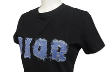 Load image into Gallery viewer, 極美品 ChristianDior クリスチャンディオール 半袖Tシャツ 3P16155024 サイズ38 デニムロゴ プリント ブラック 中古 4b001674