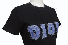 Load image into Gallery viewer, 極美品 ChristianDior クリスチャンディオール 半袖Tシャツ 3P16155024 サイズ38 デニムロゴ プリント ブラック 中古 4b001674