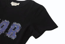 Load image into Gallery viewer, 極美品 ChristianDior クリスチャンディオール 半袖Tシャツ 3P16155024 サイズ38 デニムロゴ プリント ブラック 中古 4b001674