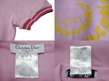 Load image into Gallery viewer, 極美品 Christian Dior クリスチャンディオール 半袖ポロシャツ 4A16155900 サイズ38 ロゴ プリント 刺繍 ピンク 中古 4b001675