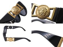 Load image into Gallery viewer, GIANNI VERSACE ジャンヌ ヴェルサーチ サングラス MOD424 メデューサ ロゴ プラスチック メタル ブラック 美品 中古 4b001681