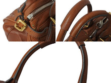 Load image into Gallery viewer, Chloe クロエ パディントン ワンショルダーバッグ ブラウン レザー 7ESA02 ステッチ ハンドバッグ ゴールド金具 美品 中古 4b001704
