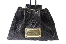 Load image into Gallery viewer, 極美品 LOUIS VUITTON ルイヴィトン ショルダーバッグ エルヴィニル スクイーチ 巾着バッグ モノグラム ブラウン ブラック キャンバス ビニール レザー ゴールド金具 中古 4b001707